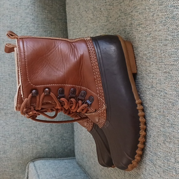 Espirit youth duck boots lace up ankle rubber faux fur brown tan size 1 M - Picture 3 of 10